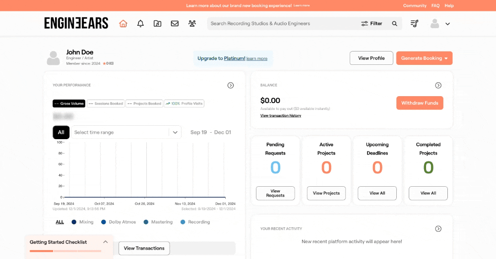 EngineEars Generated Booking feature.